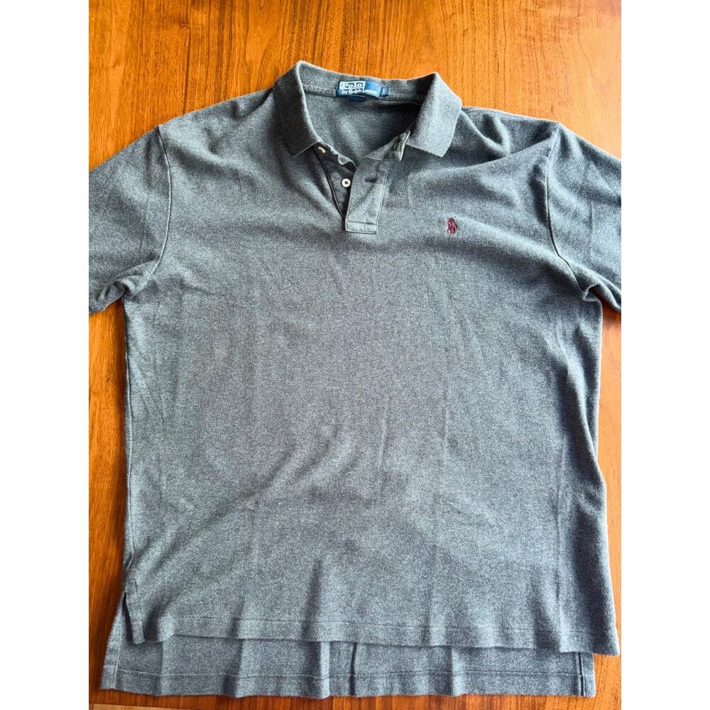 Vintage Polo by Ralph Lauren Grey Short Sleeve Polo Shirt Men's Size L